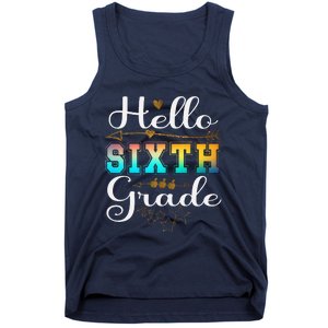 Hello First Day Of 6th Grade Team Hello Sixth Grade Squad Tank Top