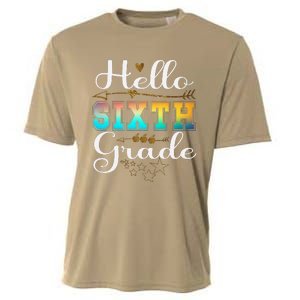 Hello First Day Of 6th Grade Team Hello Sixth Grade Squad Cooling Performance Crew T-Shirt