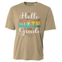 Hello First Day Of 6th Grade Team Hello Sixth Grade Squad Cooling Performance Crew T-Shirt