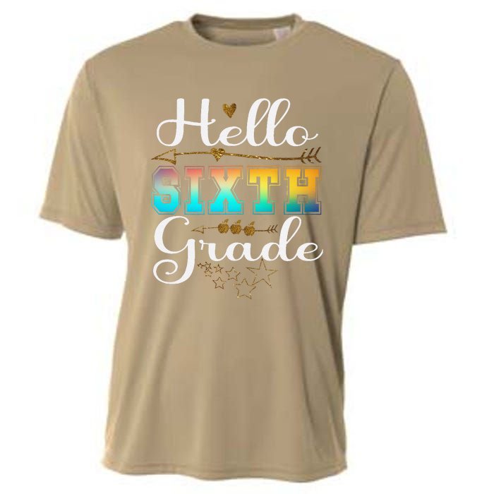 Hello First Day Of 6th Grade Team Hello Sixth Grade Squad Cooling Performance Crew T-Shirt