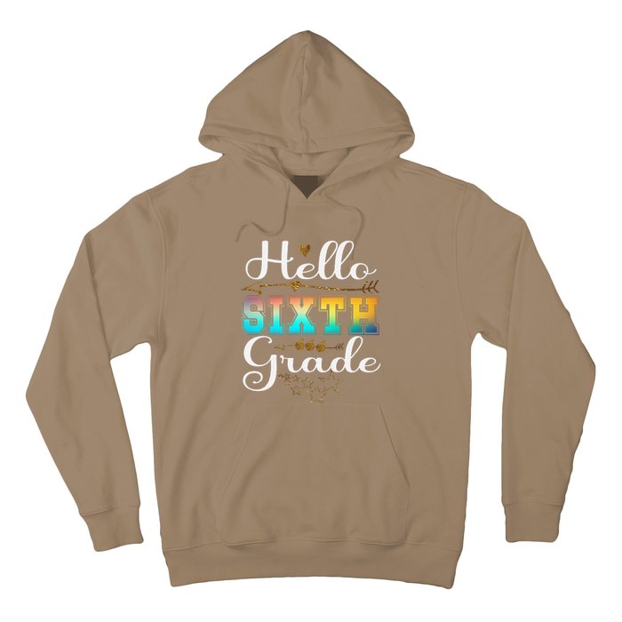 Hello First Day Of 6th Grade Team Hello Sixth Grade Squad Hoodie