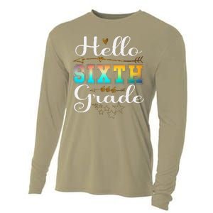 Hello First Day Of 6th Grade Team Hello Sixth Grade Squad Cooling Performance Long Sleeve Crew