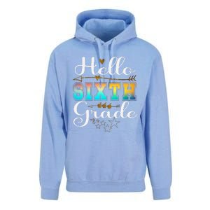 Hello First Day Of 6th Grade Team Hello Sixth Grade Squad Unisex Surf Hoodie