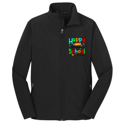 Happy First Day Of School Teacher Back To School Boy Girl Core Soft Shell Jacket