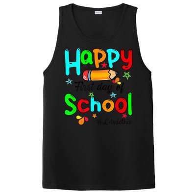 Happy First Day Of School Teacher Back To School Boy Girl PosiCharge Competitor Tank