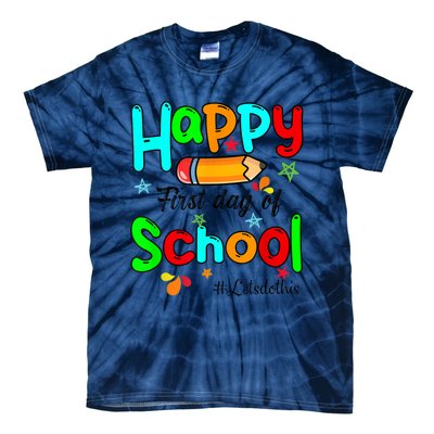 Happy First Day Of School Teacher Back To School Boy Girl Tie-Dye T-Shirt