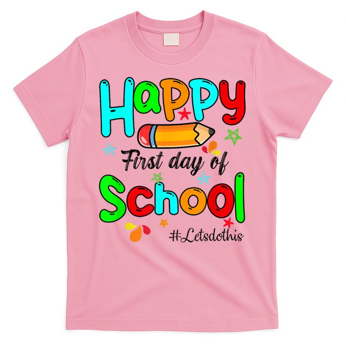 Happy First Day Of School Teacher Back To School Boy Girl T-Shirt