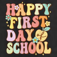 Happy First Day Of School Teachers Back To School Love 7 Panel Mesh Trucker Snapback Hat