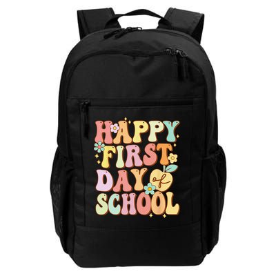 Happy First Day Of School Teachers Back To School Love Backpack