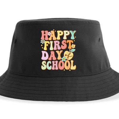 Happy First Day Of School Teachers Back To School Love Sustainable Bucket Hat