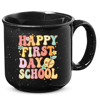 Happy First Day Of School Teachers Back To School Love 15oz Campfire Ceramic Mug