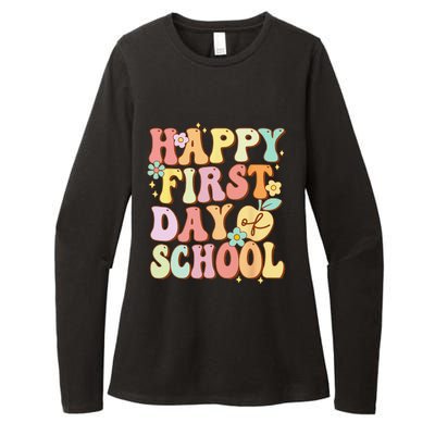 Happy First Day Of School Teachers Back To School Love Womens CVC Long Sleeve Shirt