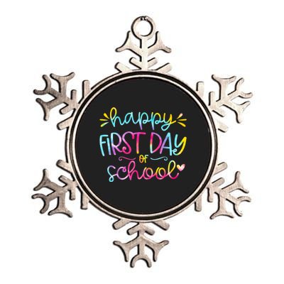 Happy First Day Of School Back To School Metallic Star Ornament