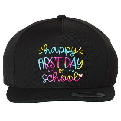 Happy First Day Of School Back To School Wool Snapback Cap