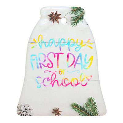 Happy First Day Of School Back To School Ceramic Bell Ornament