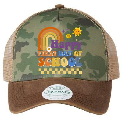 Happy First Day Of School Legacy Tie Dye Trucker Hat