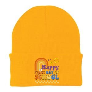 Happy First Day Of School Knit Cap Winter Beanie