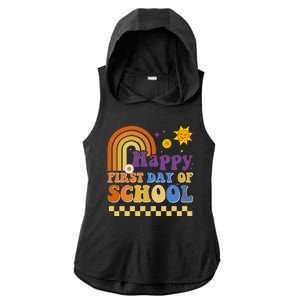 Happy First Day Of School Ladies PosiCharge Tri-Blend Wicking Draft Hoodie Tank