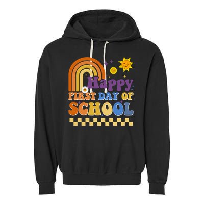 Happy First Day Of School Garment-Dyed Fleece Hoodie