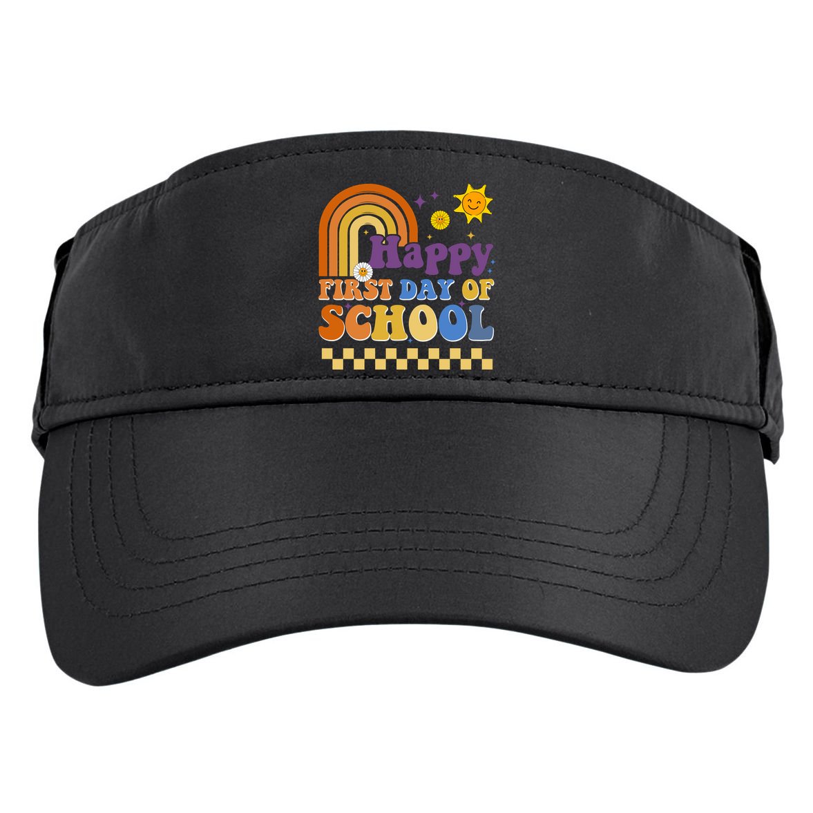Happy First Day Of School Adult Drive Performance Visor