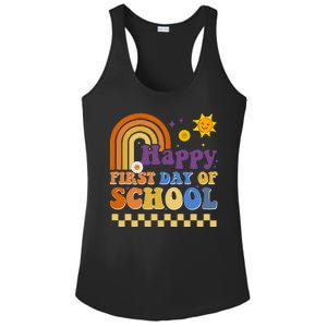 Happy First Day Of School Ladies PosiCharge Competitor Racerback Tank