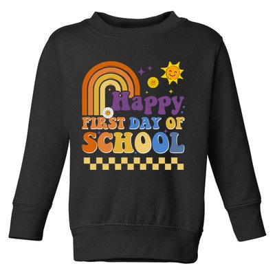 Happy First Day Of School Toddler Sweatshirt