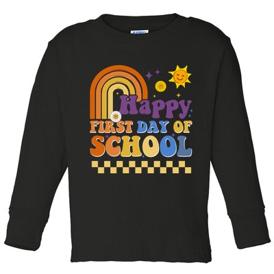 Happy First Day Of School Toddler Long Sleeve Shirt
