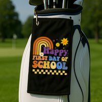 Happy First Day Of School Golf Towel