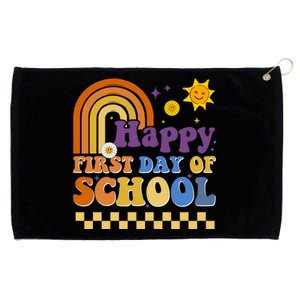 Happy First Day Of School Grommeted Golf Towel