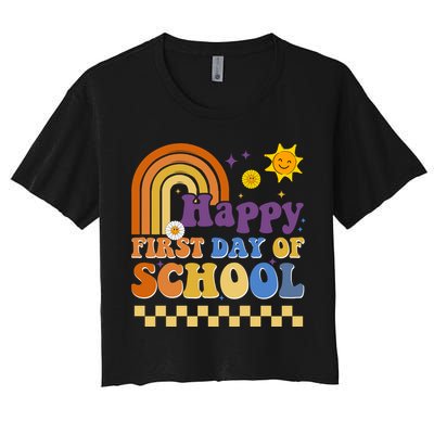Happy First Day Of School Crop Top