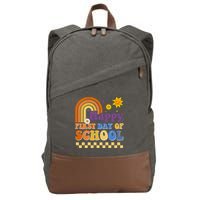 Happy First Day Of School Cotton Canvas Backpack