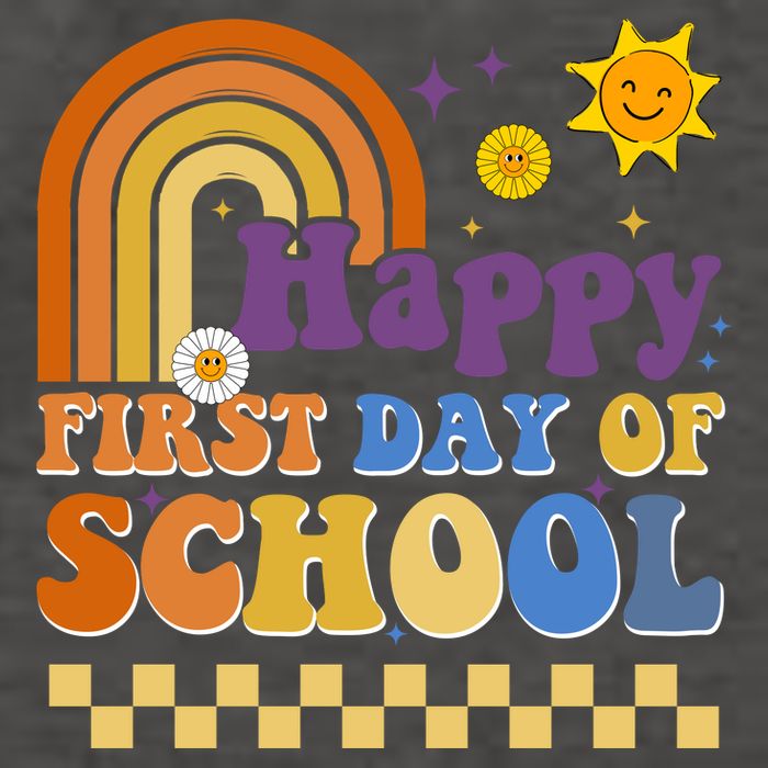 Happy First Day Of School Vector Backpack