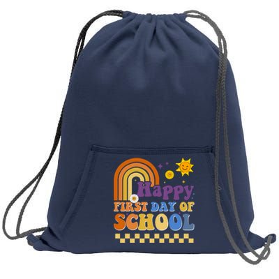 Happy First Day Of School Sweatshirt Cinch Pack Bag