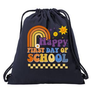 Happy First Day Of School Drawstring Bag