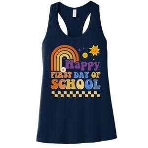 Happy First Day Of School Women's Racerback Tank