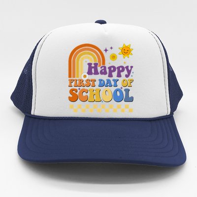 Happy First Day Of School Trucker Hat