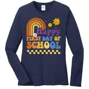 Happy First Day Of School Ladies Long Sleeve Shirt