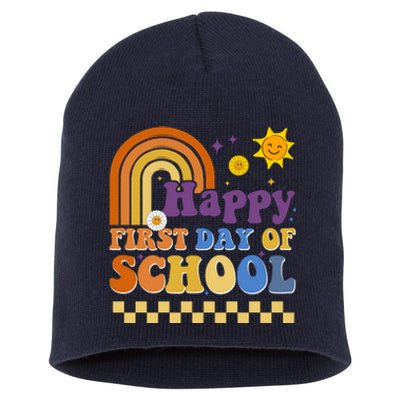 Happy First Day Of School Short Acrylic Beanie