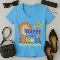 Happy First Day Of School Women's V-Neck T-Shirt