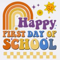 Happy First Day Of School Garment-Dyed Sweatshirt