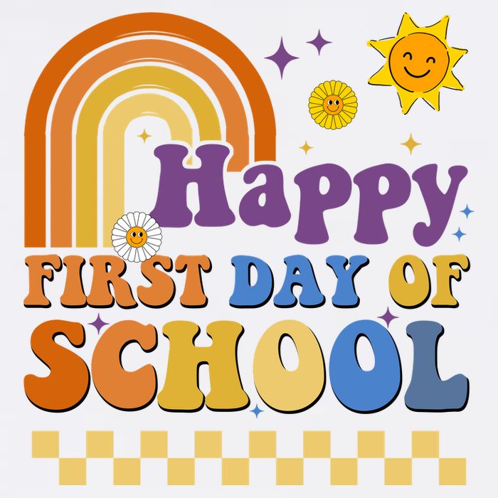 Happy First Day Of School Garment-Dyed Sweatshirt