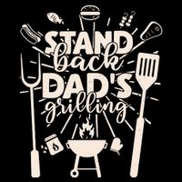 Happy Father's Day Stand Back Dad's Grilling Cooling Performance Crew T-Shirt