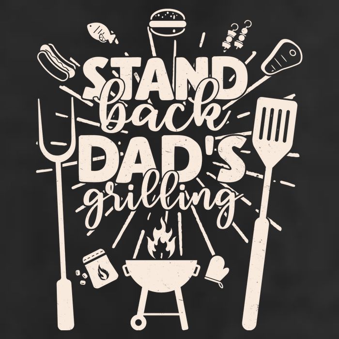 Happy Father's Day Stand Back Dad's Grilling Adult Drive Performance Visor