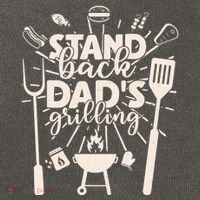 Happy Father's Day Stand Back Dad's Grilling Cotton Canvas Backpack