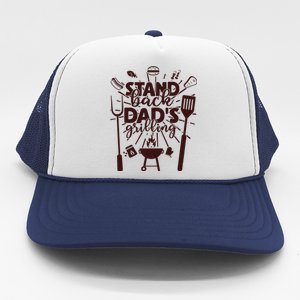 Happy Father's Day Stand Back Dad's Grilling Trucker Hat