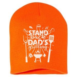 Happy Father's Day Stand Back Dad's Grilling Short Acrylic Beanie