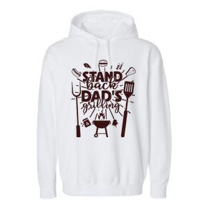 Happy Father's Day Stand Back Dad's Grilling Garment-Dyed Fleece Hoodie