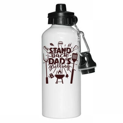 Happy Father's Day Stand Back Dad's Grilling Aluminum Water Bottle 