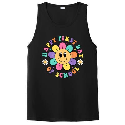 Happy First Day Of School Teacher Back To School Boy Girl PosiCharge Competitor Tank