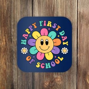 Happy First Day Of School Teacher Back To School Boy Girl Coaster